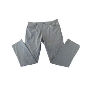 Linksoul Pants Mens 35R 36x31” Golf Chino Performance Stretch Flat Front Gray